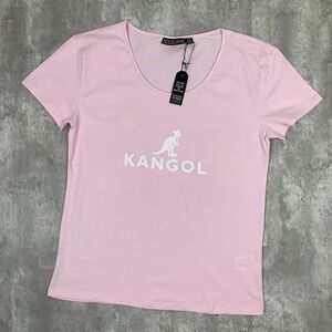 Kangol Top Womens Medium Pink Breast Cancer Casual Kangaroo Graphic Shirt NWT